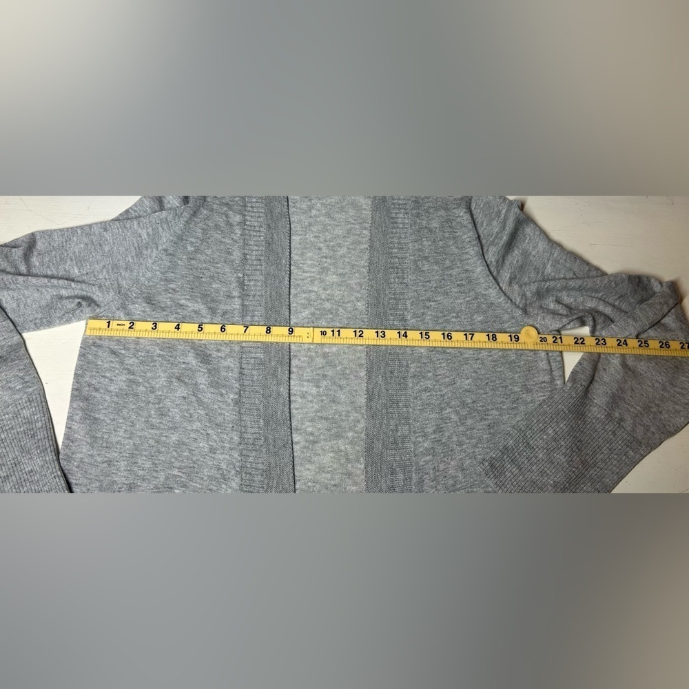 Banana Republic Gray Knit Open Cardigan Sweater Sz XL Eclectic Grandma Grandpa - Picture 15 of 15